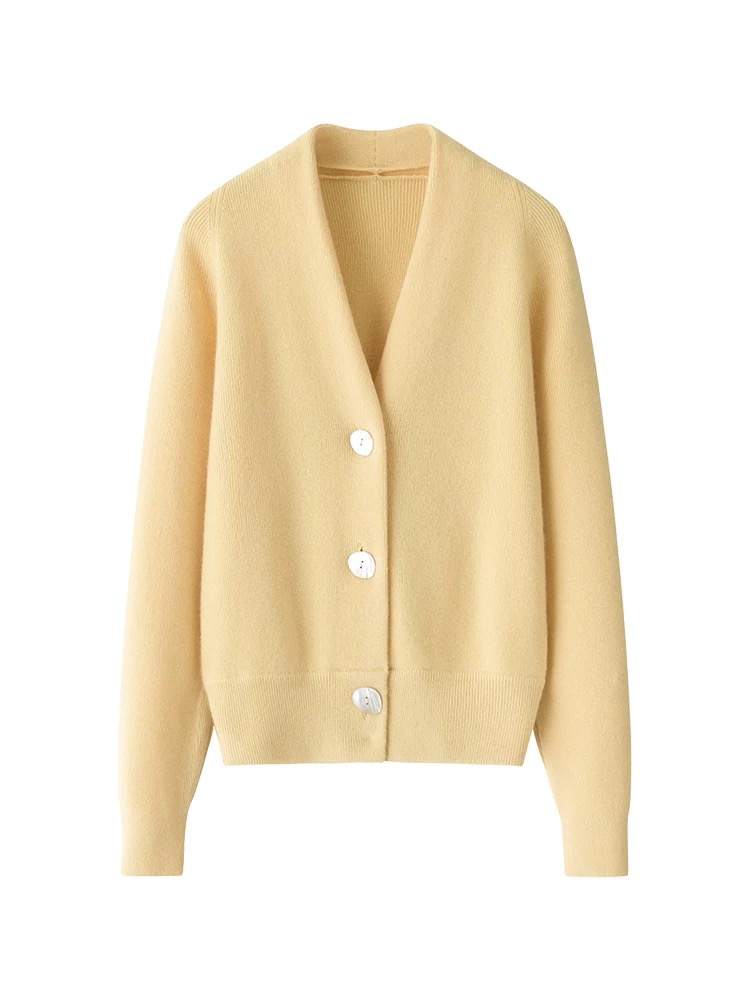 Cashmere Open-Front Cardigan